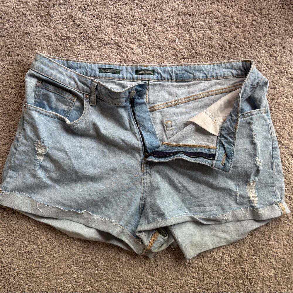 Light Blue Denim Shorts
